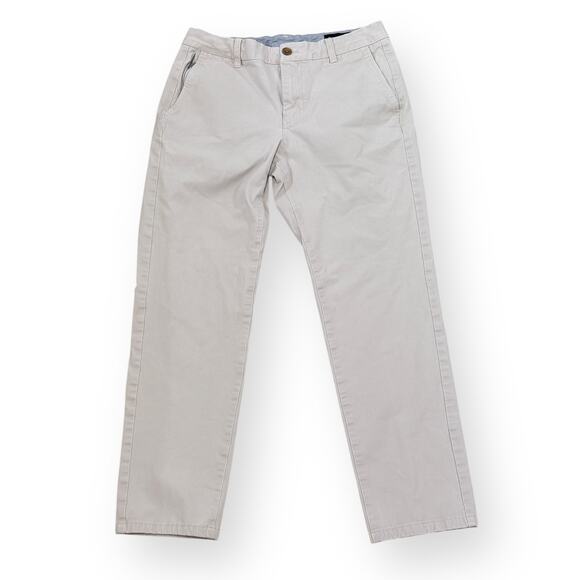 Bonobos Pants 30x30 (30x27) Mens Slim Fit Straight Leg Stretch Beige Chino - Picture 1 of 11